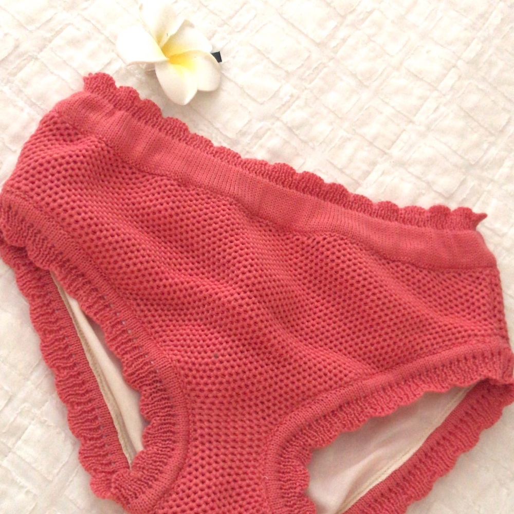 BRAND NEW: Peach Crochet Swimsuit Bottom ONLY